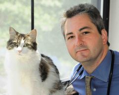Le Dr David Dosa et Oscar le chat médium
