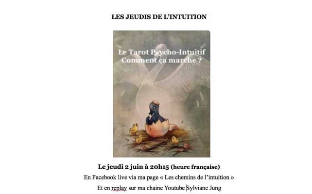 *INTUITION* RV avec le tarot psycho-intuitif et moi sur Facebook 2 juin 2022